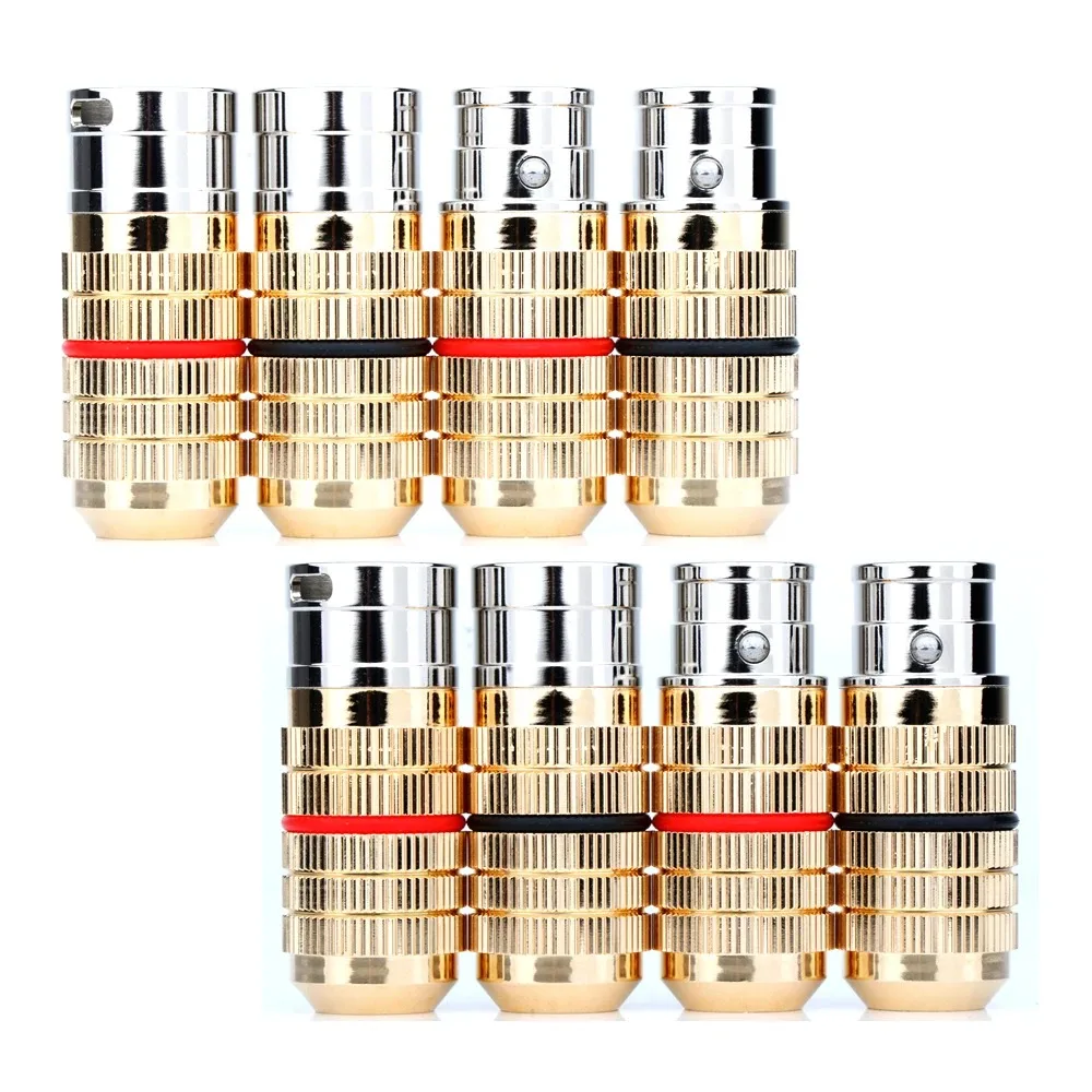 Hi-End XLR Audio Connector Set – Rhodium Plated Balance Plug & Silver Plated Tellurium Copper Male/Female DIY Cable Connector
