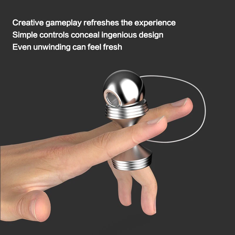 쿨 트릭 볼 센서리 메탈 핑거 스피너 손가락 훈련 스피너 기술 훈련 손-눈 협응 EDC 피젯 토이 선물