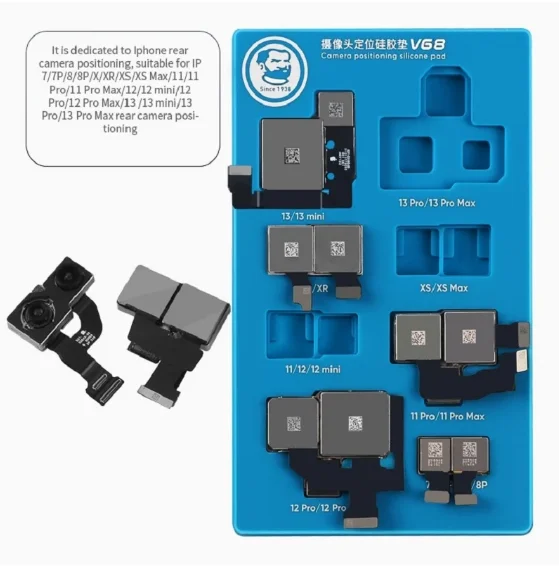 MECHANIC V68 Rear Camera Positioning Silicone Pad, High Temperature Resistant, Work Mat, Camera Installation Module, Repair Plat