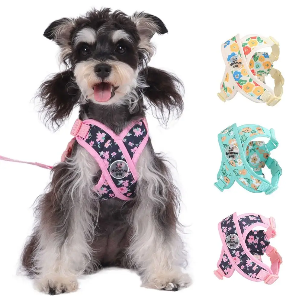 

Adjustable X Shaped Dog Harness Vest Breathable Escape-Proof Puppy Cat Chest Straps with Strap Lightweight Puppy Leading Rope