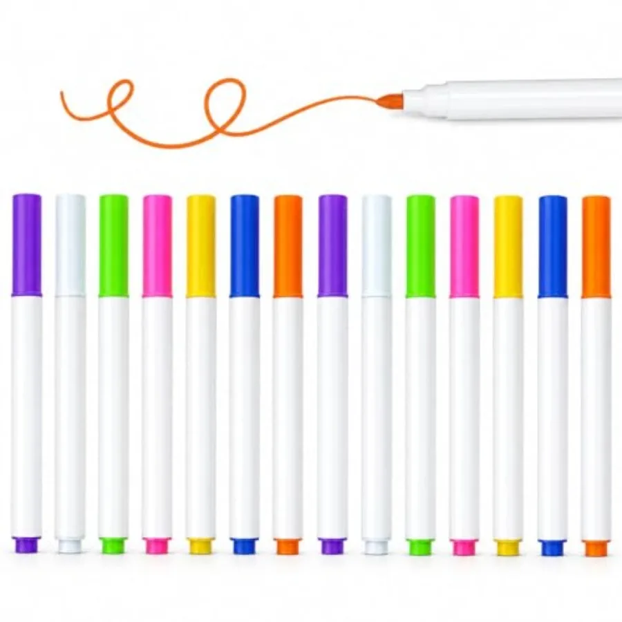 14 Colors Light Board Markers for LED Note Board - Neon Dry Erase Markers for Acrylic Calendar, Glass Window and whiteboard - E