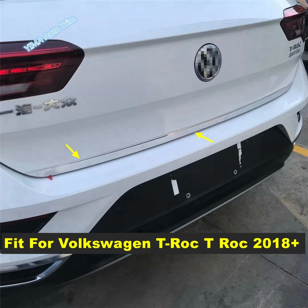 Car Styling Rear Trunk Tailgate Up Tail Decoration Strip Cover Trim For Volkswagen T-Roc T Roc 2018 - 2024 Exterior Accessories