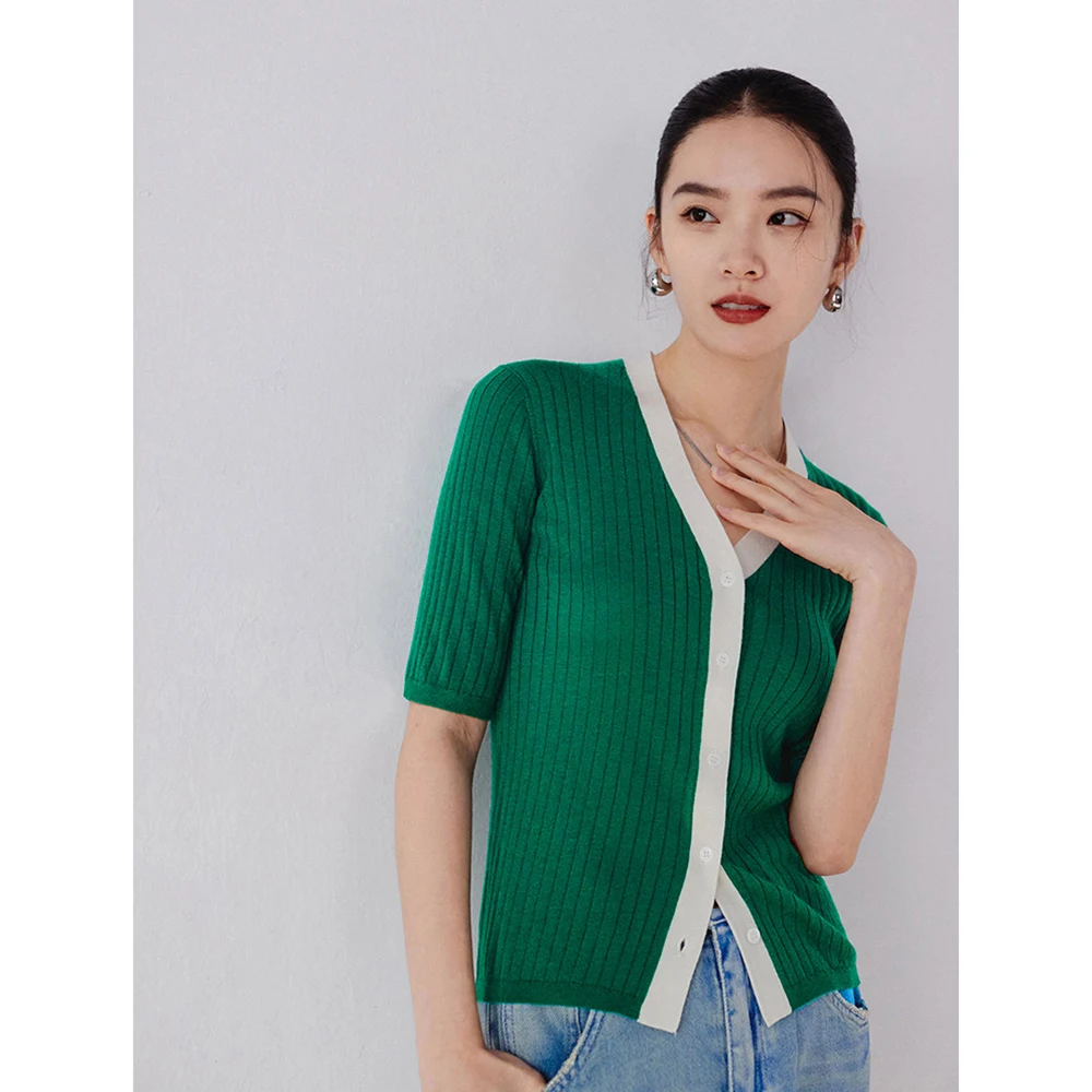 

Вязаный свитер Ele Color Match из 60-ниточного двойного шерстяного полотна от Ningxia Clothing Star Quali: модный и элегантный женский свитер