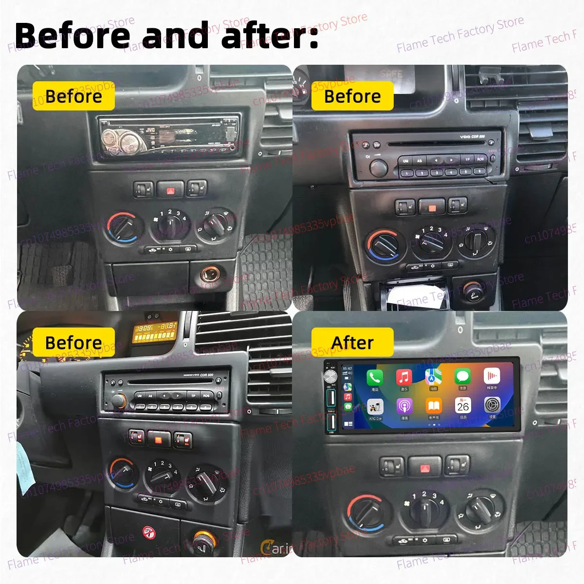 Wireless Carplay Autoradio 6.86