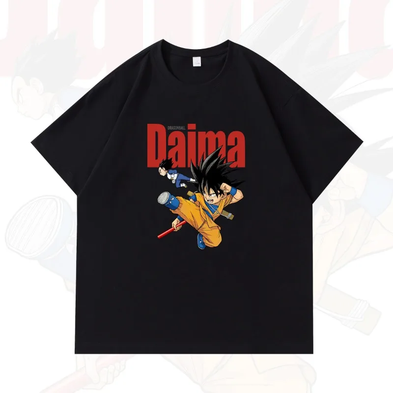 Camiseta de Manga Corta de Algodón 2D, Camiseta de Manga Corta a la Moda con el Estilo del Anime 'Dragon Ball', Adecuada para Usar en Casa