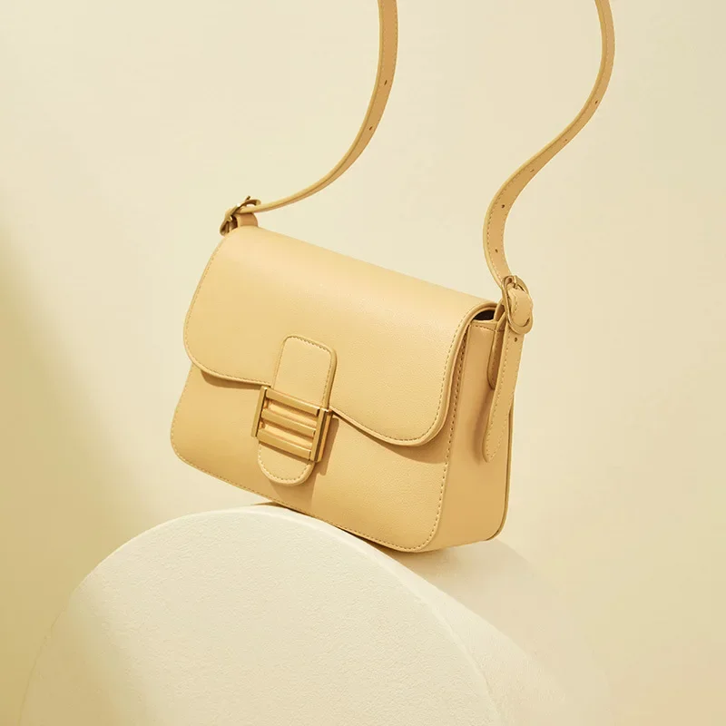 Women's New Fashion Designer Solid Color Concise Elegant All-match Flap Square Bag ShoulderBag CrossbodyBag Office Daily