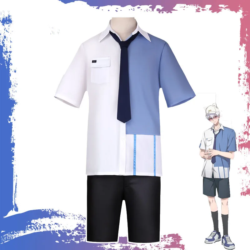 

Time Agent Cosplay Costume, Anime-style Clothing, Lu Guang Casual Short-sleeved Shirt, Cosplay Outfit Complete Set