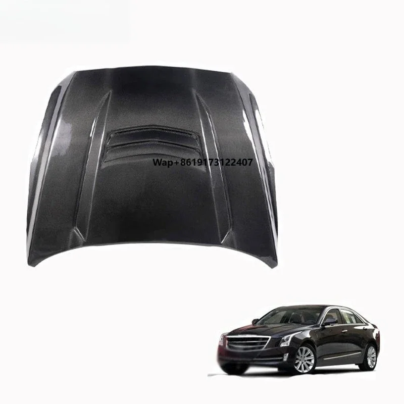 

Engine Bonnet Cover Car Modify Parts Carbon Fiber Front Bonnet Hood for ATS Engine Hoods 2014-2019