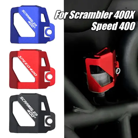 For Scrambler 400X 400 X Speed 400 2023 2024 2025 Motorcycle Accessories CNC Rear Brake Fluid Reservoir Cover Guard Protector