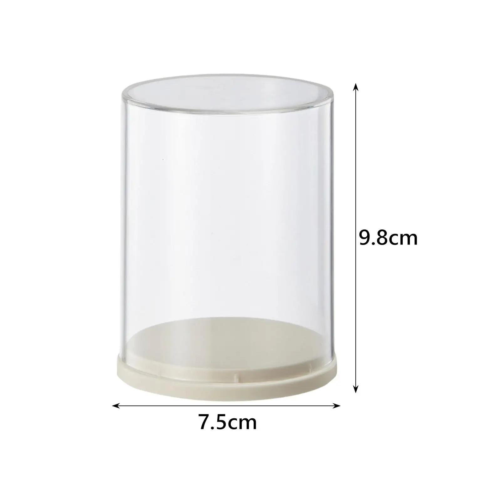 Figurine Display Case Round Countertop Storage Box Transparent Storage Showcase for Home Countertop Desk Action Figures Gemstone