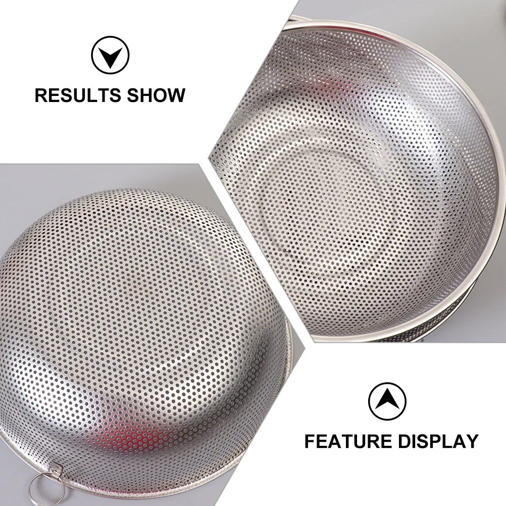 Rust-Proof Stainless Steel Rice Washing Basket for Fruits Vegetables – Fast-Drying Kitchen Drain Basin