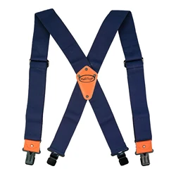 Melo Tough Men's Industrial Strength Suspenders Full Elastic Tradesperson's Suspenders 2 Inch Wide Tool Belt Suspenders