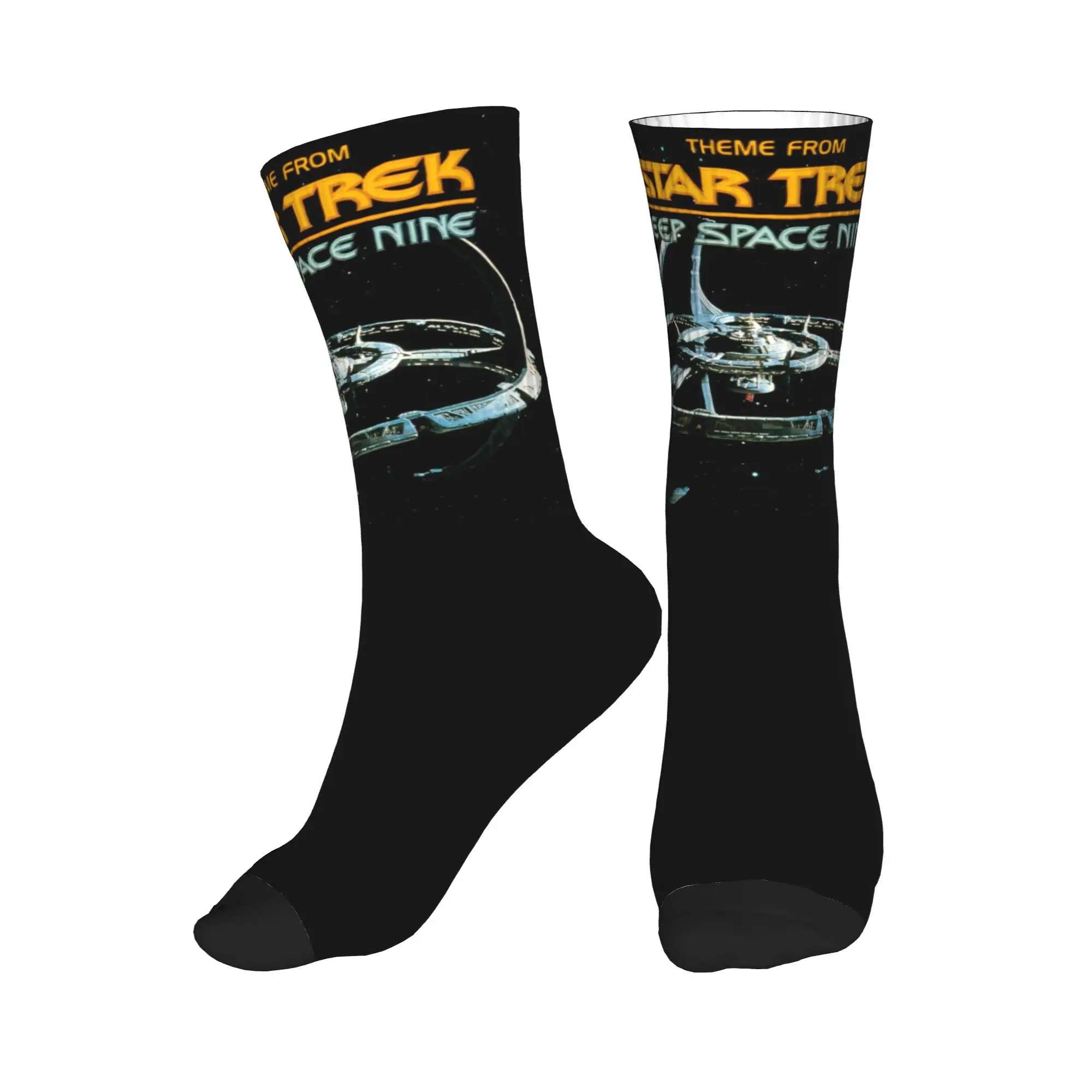 

All Seasons Stars Treks Deep Space Nine Space Station Sport Middle Tube Socks Super Soft Crew Socks Stockings for Men Women