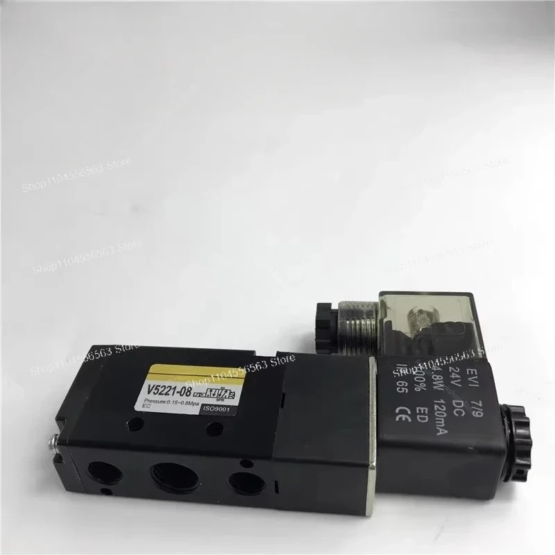 

Электромагнитный клапан V5221-08 V5221-06 AC220V DC24V двухпозиционный пятиходовой распределительный клапан
