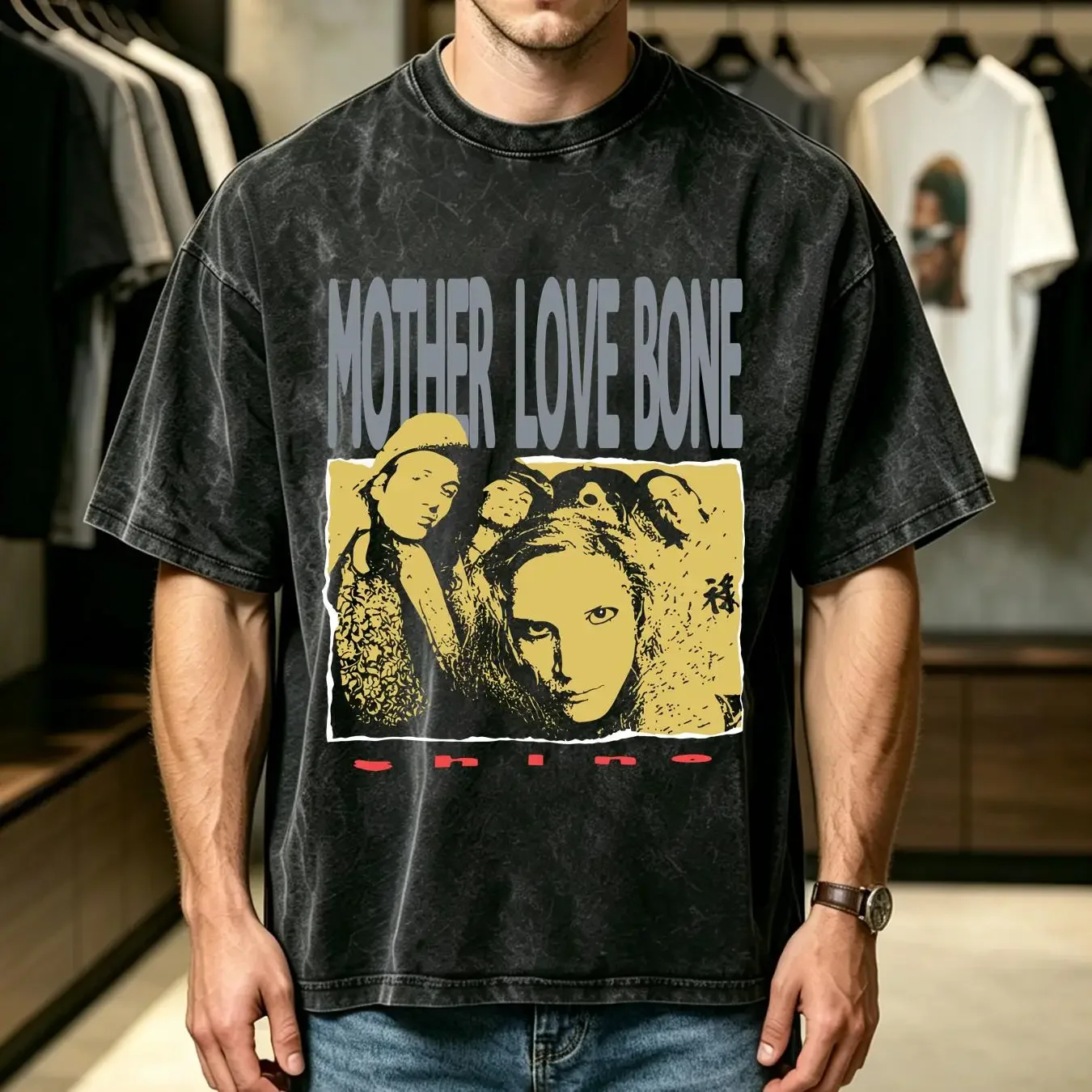 washed T Shirt Mother Love Bone Band Tour For Fan Full Size S to 5XL S4734 long or short sleeves vintage Washed streetwear
