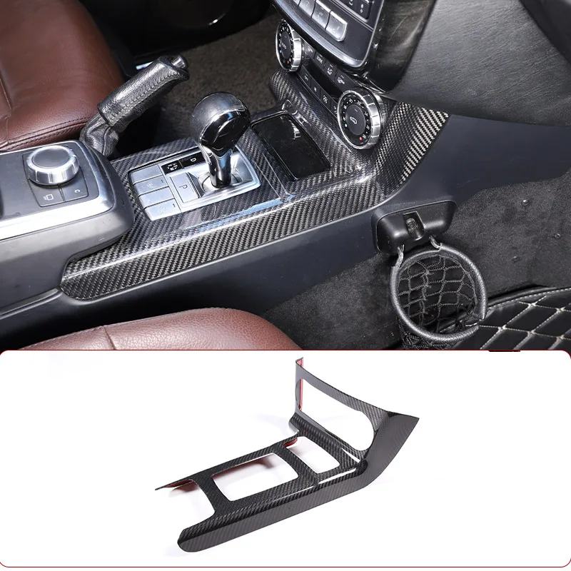 

For Mercedes-benz G-Class W463 2012-2018 Real Carbon Fiber Car Central Control Gear Panel Cover Sticker Car Interior Accessories