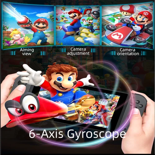 Imagen 2 del producto Reemplazo para Switch JoyCon, controlador inalámbrico izquierdo y derecho JC112 para Nintendo Switch/OLED/Lite, con 6 ejes, RGB, despertador