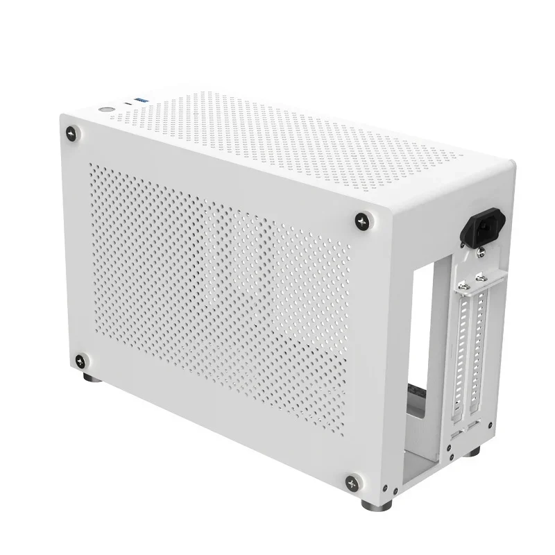 2026 A4 Side See-through with Portable C Port Thickened Aluminum Cover Mesh Aluminum Side Panel GU7ITX Small Aluminum Chassis