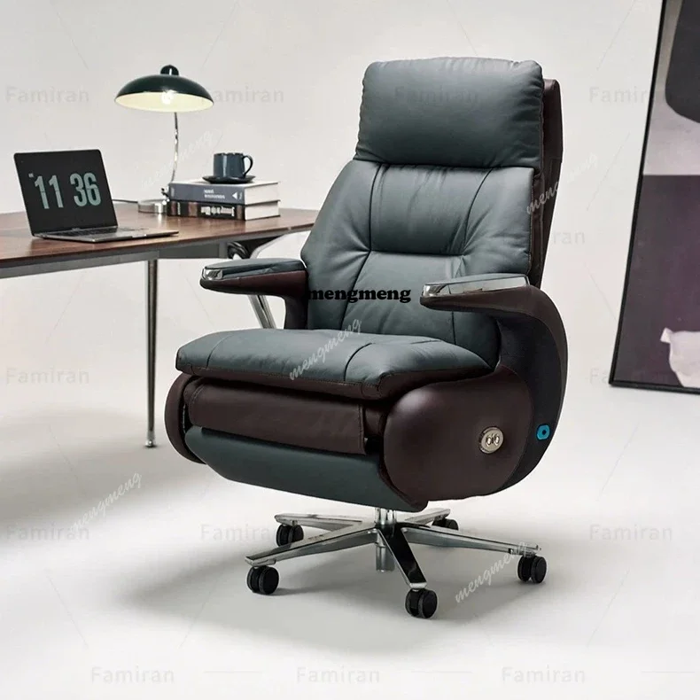 Best seller Electric Massage Computer Office Chair Leather Ergonomic Chair Lunch Break Reclining Rotating Lifting Chair