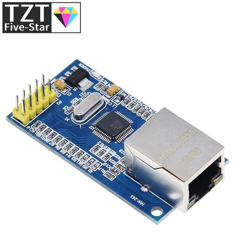 Hardware do módulo de rede Ethernet TZT W5500, TCP IP 51 STM32, programa do microcontrolador sobre W5100, hardware