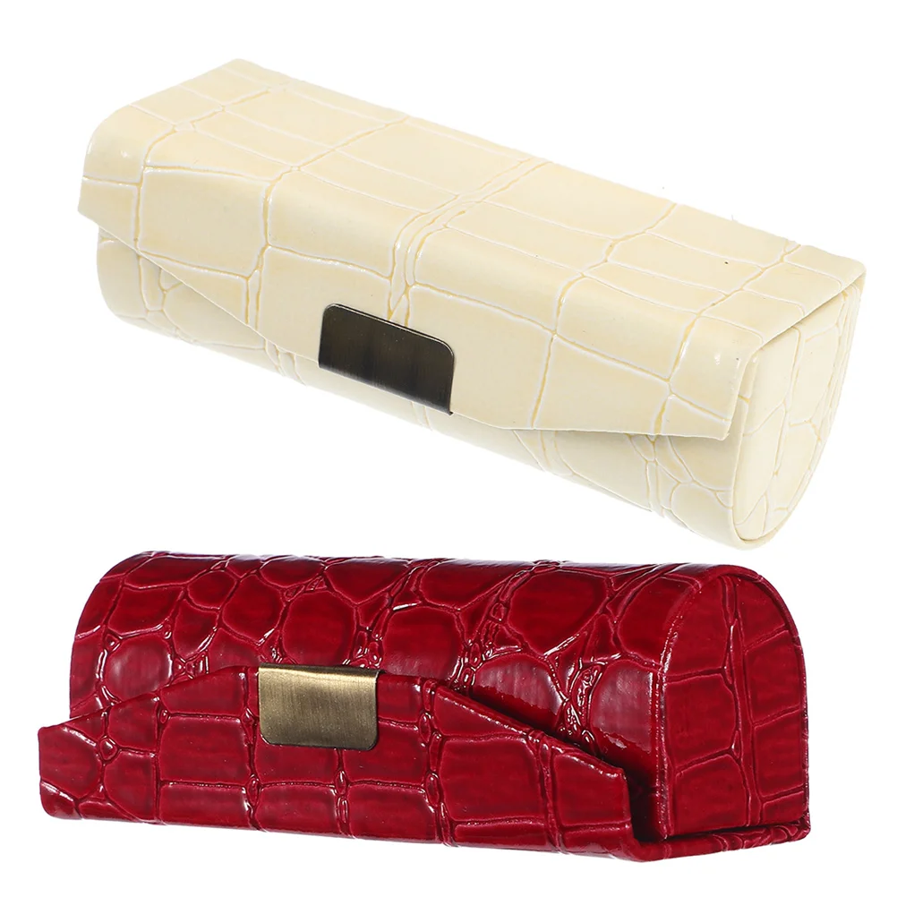 2 Pcs Lipstick Box Women Case Fasteners Storage Mini Jewelry Container Holder Purse Miss