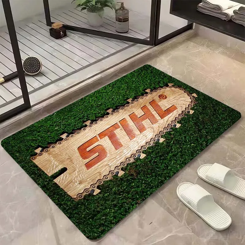 Simple letter logo STIHL Electric saw decorative carpet,  living room bedroom carpet, bathroom non-slip carpet