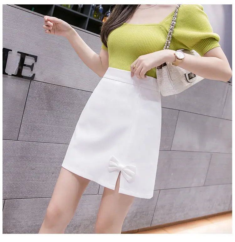 New Summer Anti-exposure Women's College Fresh Temperament High-waist Slim and Versatile Korean Style Fashionable A-line Skirt