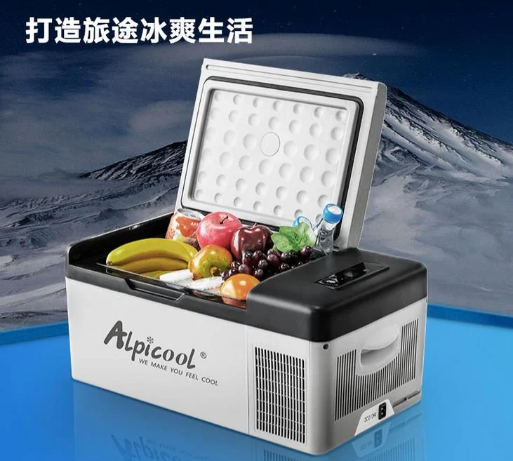 worn Alpicool 15L car home refrigerator mini fridge AC100-240V DC12/24V Portable Cold storage outdoor travel compressor small