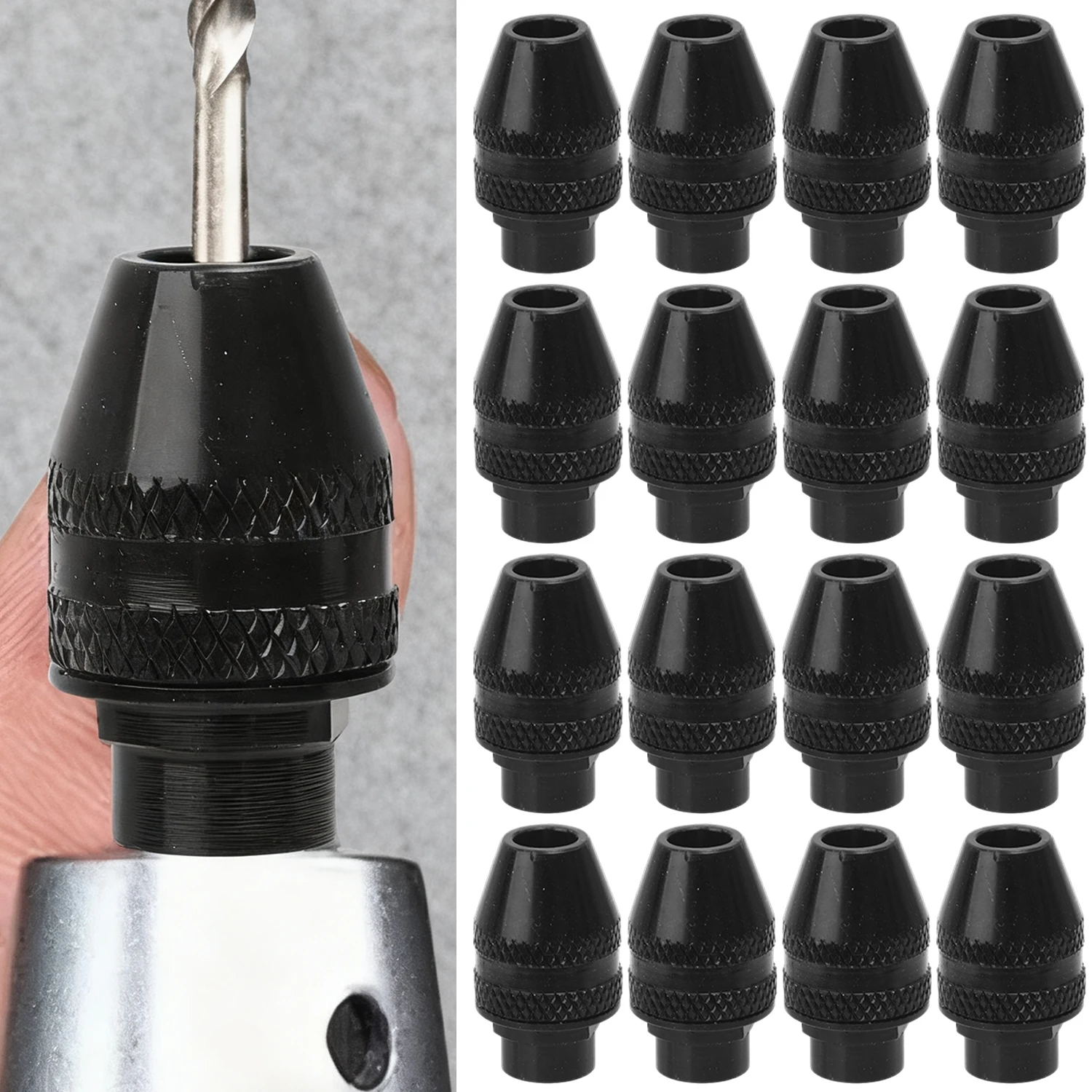 1/10 قطعة بدون مفتاح ثلاثة الفك الحفر تشاك استبدال العالمي التغيير السريع أدوات دوارة للكهرباء طحن تشاك متعددة الوظائف #6