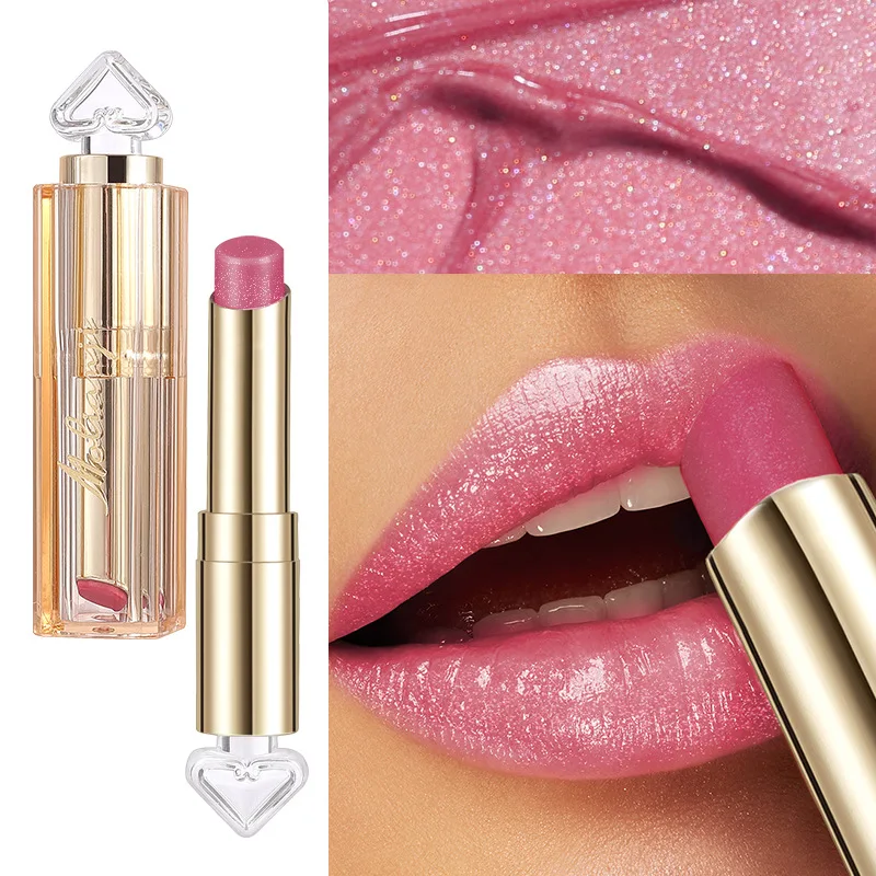 Lápiz labial brillante, colores vibrantes, resistente al agua y al sudor, antiadherente y no graso, apto para todo tipo de piel.