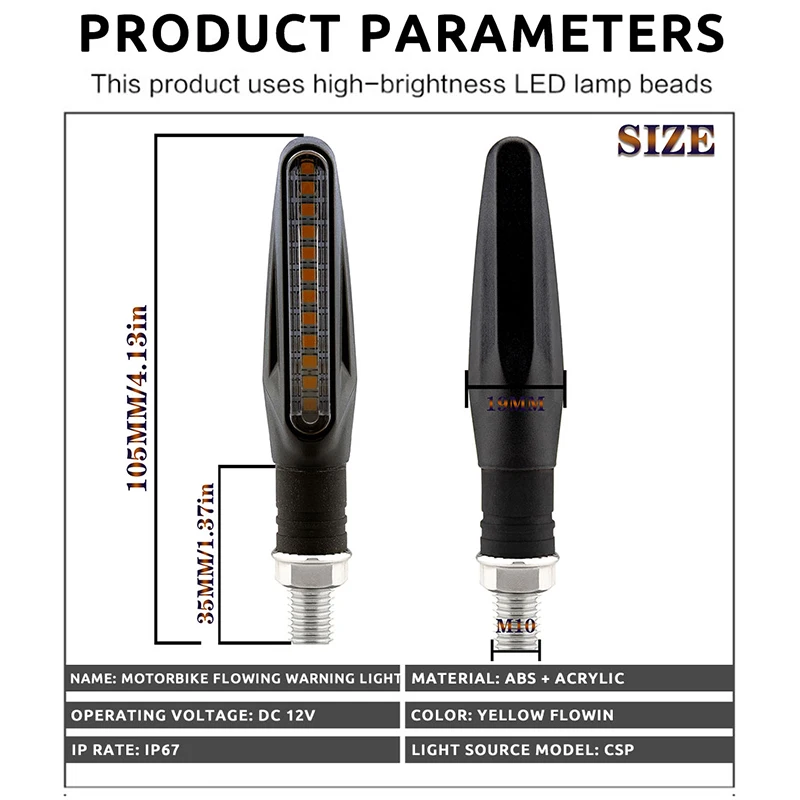 2 pçs led motocicleta pisca luz de sinal volta 12smd 12v indicador blinker acessórios da motocicleta fluindo lâmpada cauda universal