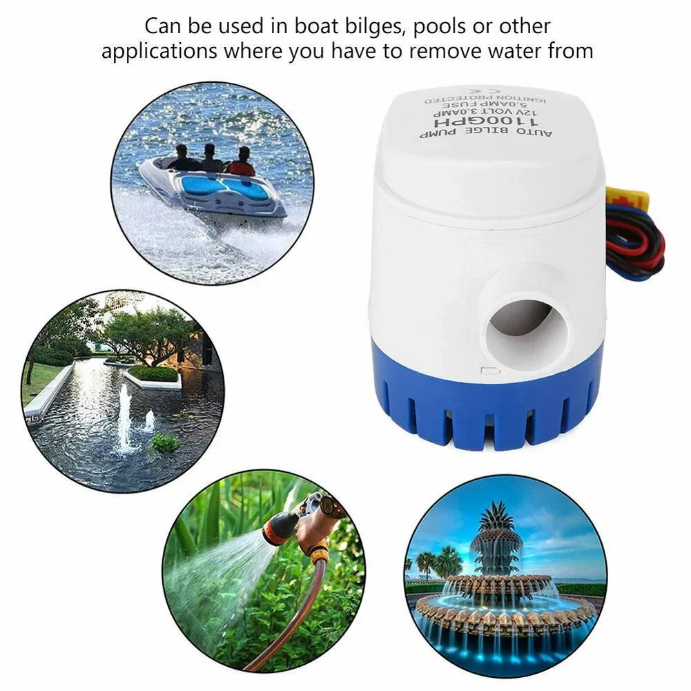 12V 1100GPH RV Water Supply Pump Bilge Pump Submersible for Yacht RV Engine Fast Drainage Submersible DC Water Pump Yacht Pump - view 4