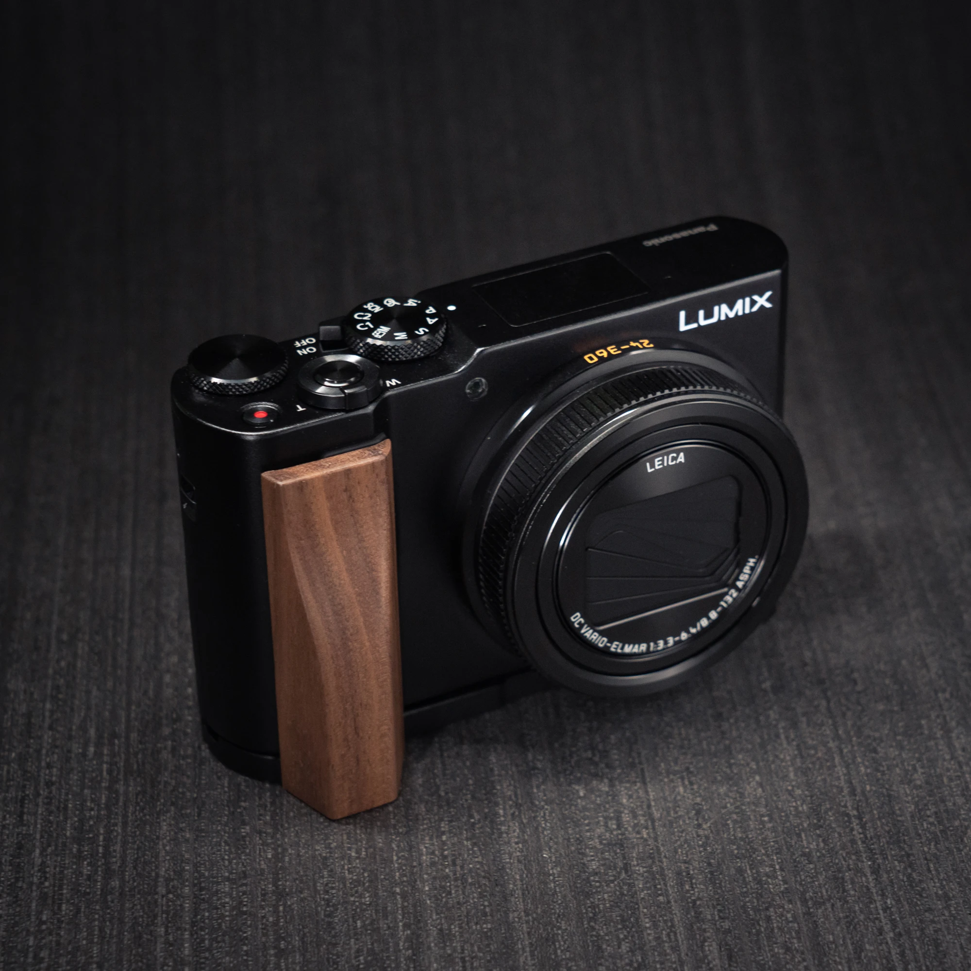 Holz-Handgriff-L-Halterung für Panasonic Lumix ZS300 Kamera mit Schnellwechsel-L-Plattenhalterung Ultraleicht mit Legierungsbasis – Detail 17