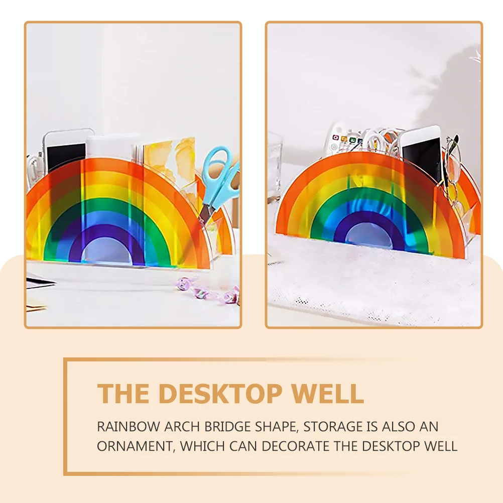 Premium Acrylic Multi-Functional Box Practical Sturdy Desk Organizer Pen Holder Cosmetics Jewelry Data Cable Storage Solution