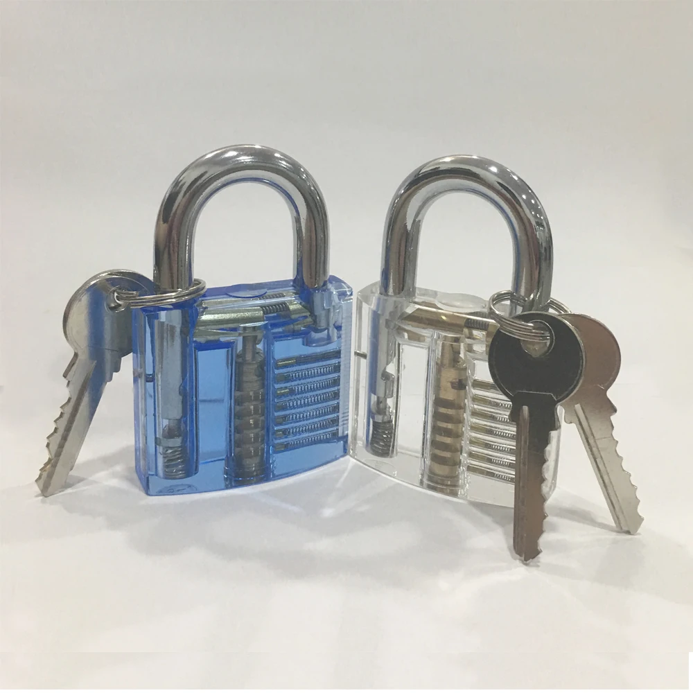 CHKJ Transparent Locks Visible Cutaway Mini Practice View Padlock Hasps Training Skill Locksmith Tools For Furniture Hardware