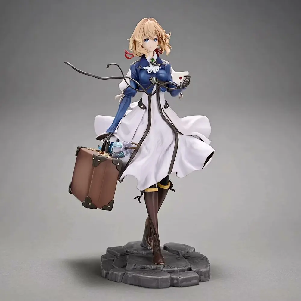 25CM VIOLET EVERGARDEN Acrylic GK Pretty girl figure PVC Action Anime Model Game statue Collection Doll Toys gifts