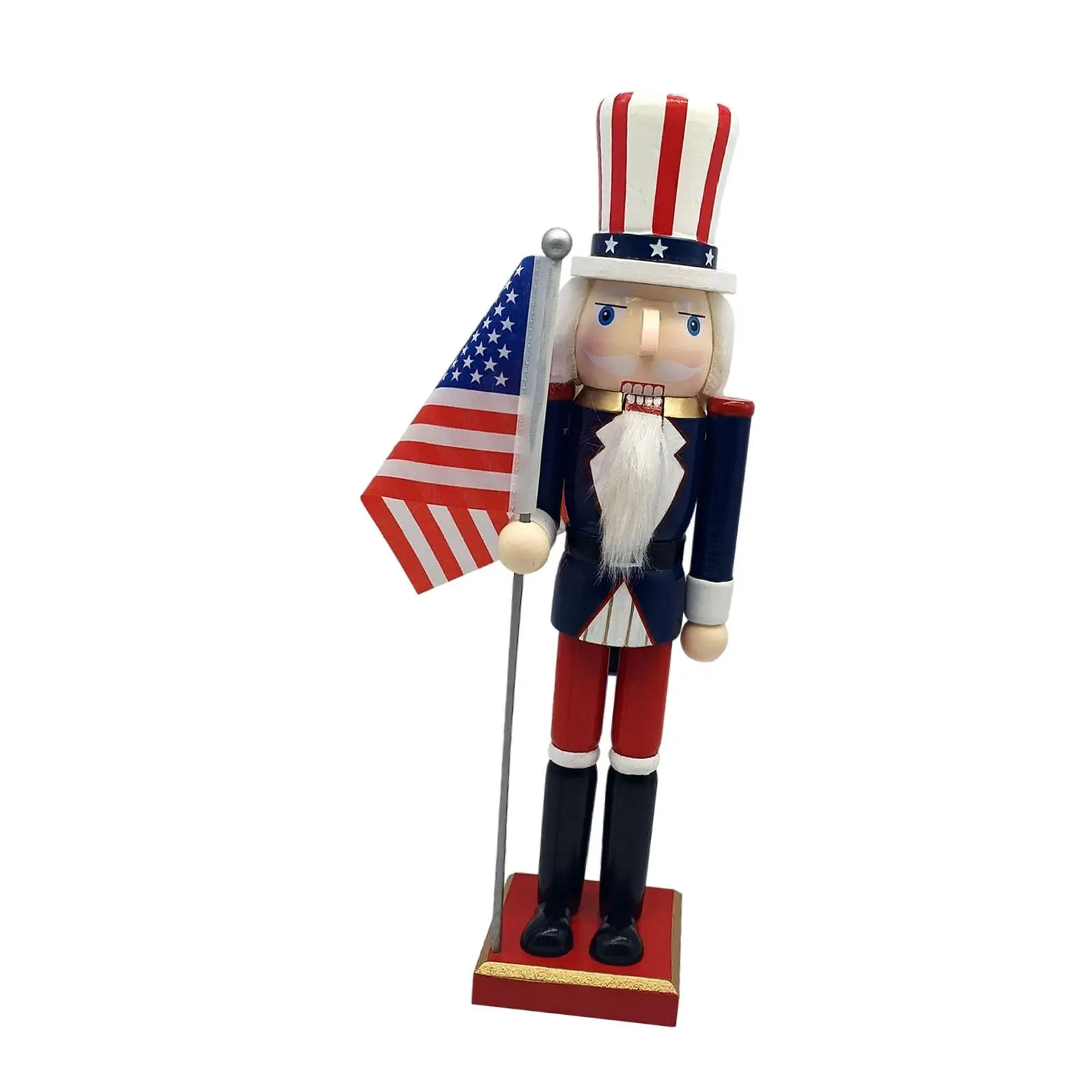 Wooden Nutcracker Nutcracker Figure 14.96inch Decorative Xmas Puppet Toy for