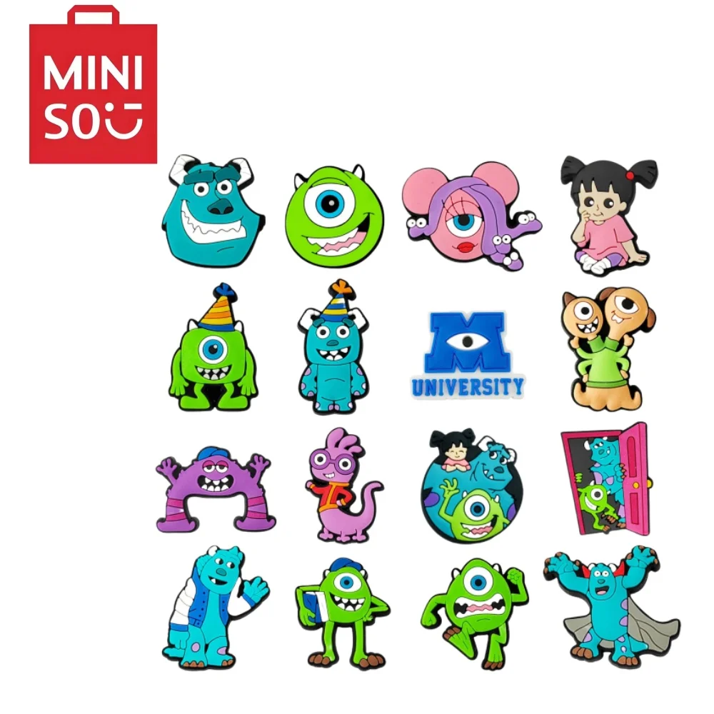 

Miniso 1-16 Mini Monsters University James Обувь из ПВХ Клоун Тапочки с отверстиями для ногтей Декоративные сандалии Аксессуары для обуви