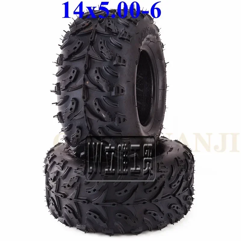 14X5.00-6 Rear Off-Road Tire 6 Inch 14x4.10-6 Front for Fuel Electric 4 Racing Wheels Buggy Karting Car ATV QUAD Go Kart Parts