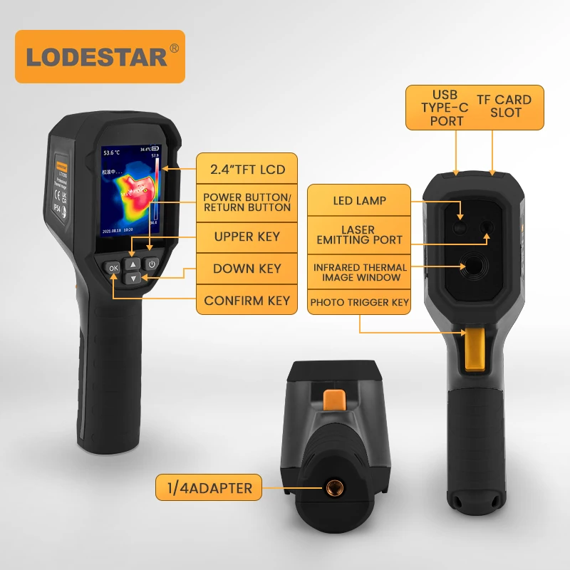 LODESTAR LTi120S Infrared Thermal Imager Handheld Thermal Camera PCB Circuit Industrial Testing Floor Heating Tube Test