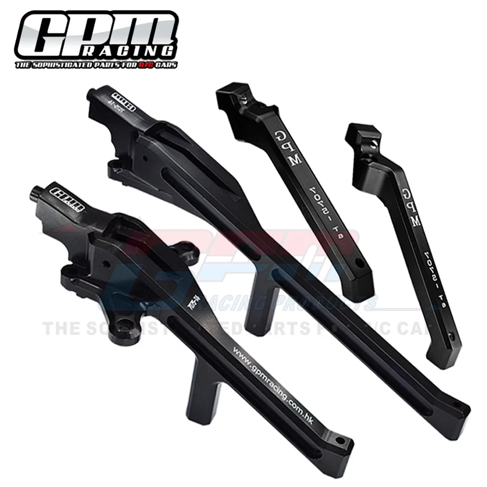 GPM for Traxxas 1/8 Sledge 4WD Monster Truck 95076-4 RC Car Metal Alloy Front Rear Chassis Brace Shock Tower Support 9520 9521