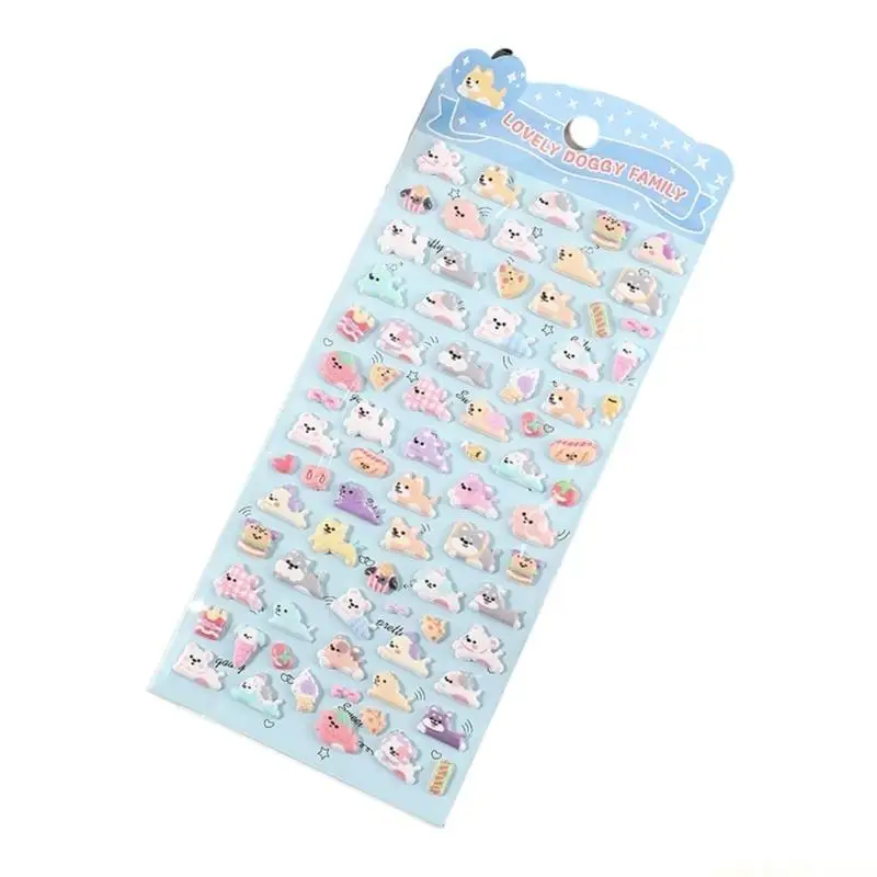 3D foam stickers, fruit, animal, bread, journal, student decoration stickers