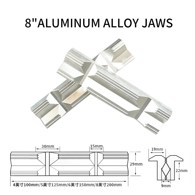 ALLSOME 2PcsVise Jaws Milling Vise Jaw Clamps Magnetic Bench Vice Pad Tools for Gripping Mechanical Pipe Fitting Fixed Protector