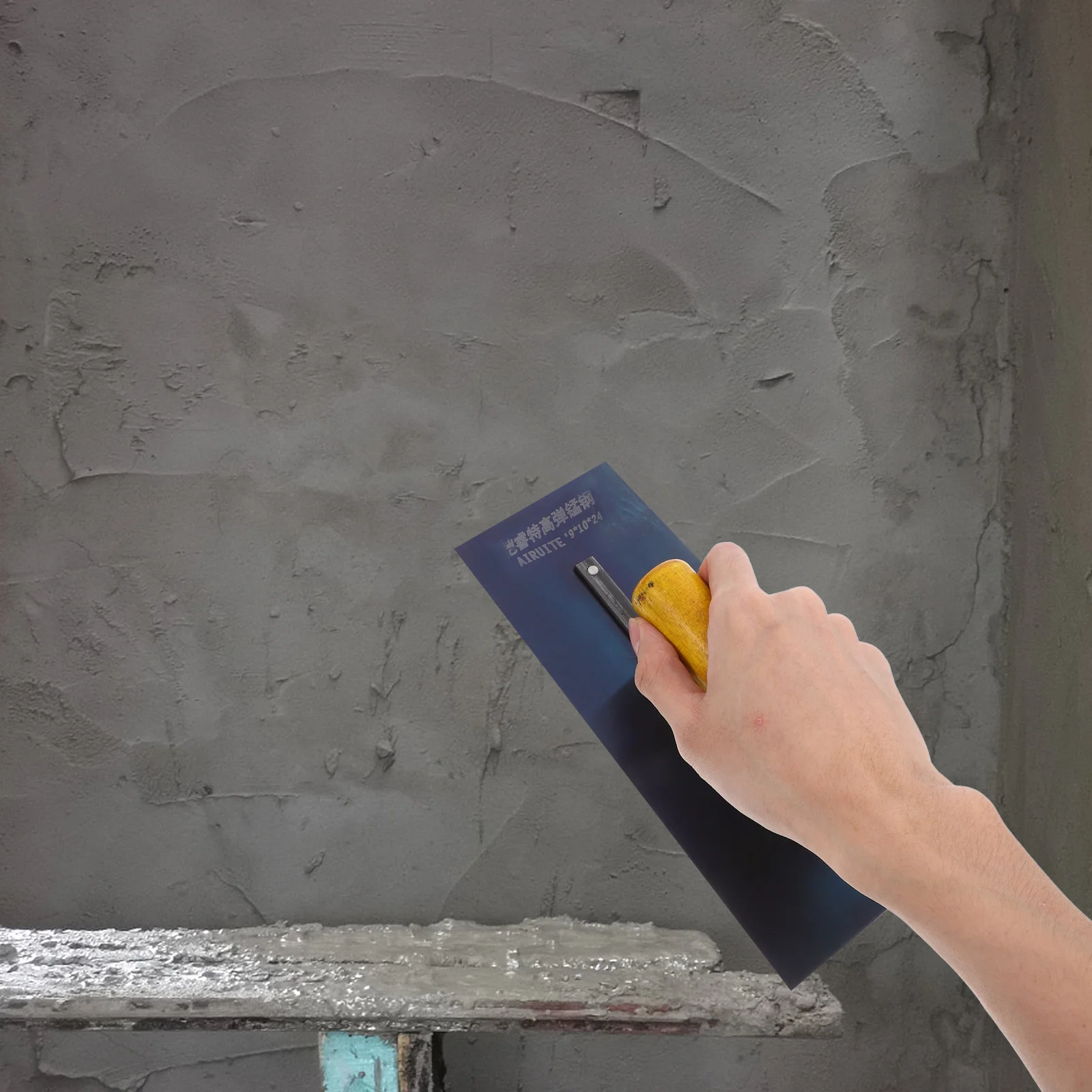 

Carbon Steel Plastering Trowel Wood Handle Ergonomic Cement Trowel Concrete Finishing Tool Long Lasting Sanding