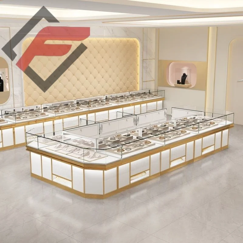 personalizzato. Vetrina per gioielli commerciale, vetrina in vetro e armadietto per gioielli Scalabilità del negozio di gioielli