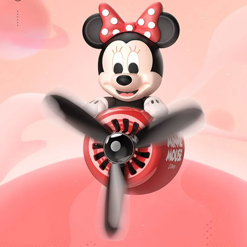 Disney Mickey Mouse penyegar udara mobil baling-baling putar Aksesori Mobil aromaterapi ornamen penyebar parfum Interior