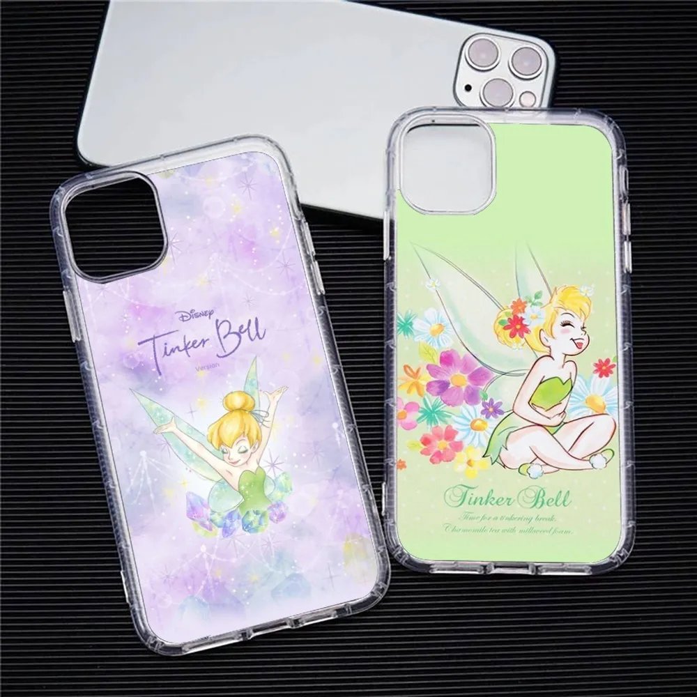 Cute Tinkerbell Art Phone Case For Iphone 15 11 13 14 Pro Max 7 8 Plus X Xr Xs Max Se2020 12mini Transparent Cover