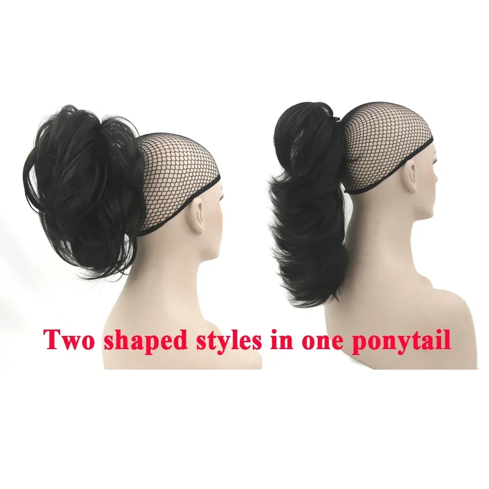 Synthetic Hair Claw Ponytails Little Pony Tail Horse Hair on Hairpins Fairy Tail Hairpieces for Hair on Clips