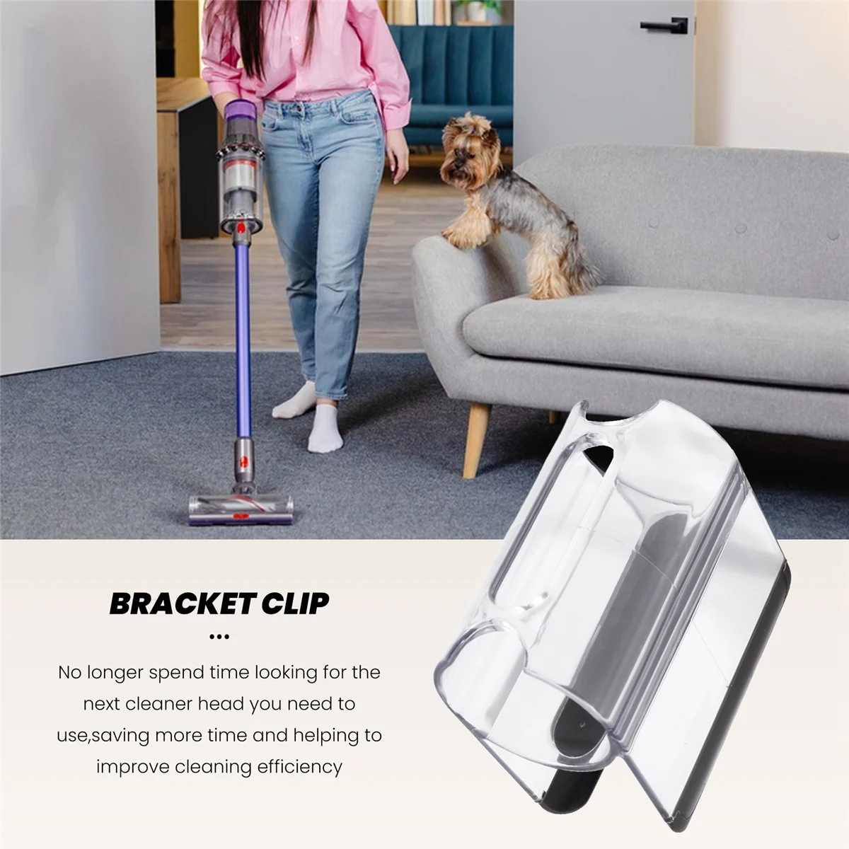 For Dyson V7 V8 V10 V11 Vacuum Cleaner Transparent Suction Head Clip Replacement Storage Holder Bracket Clip