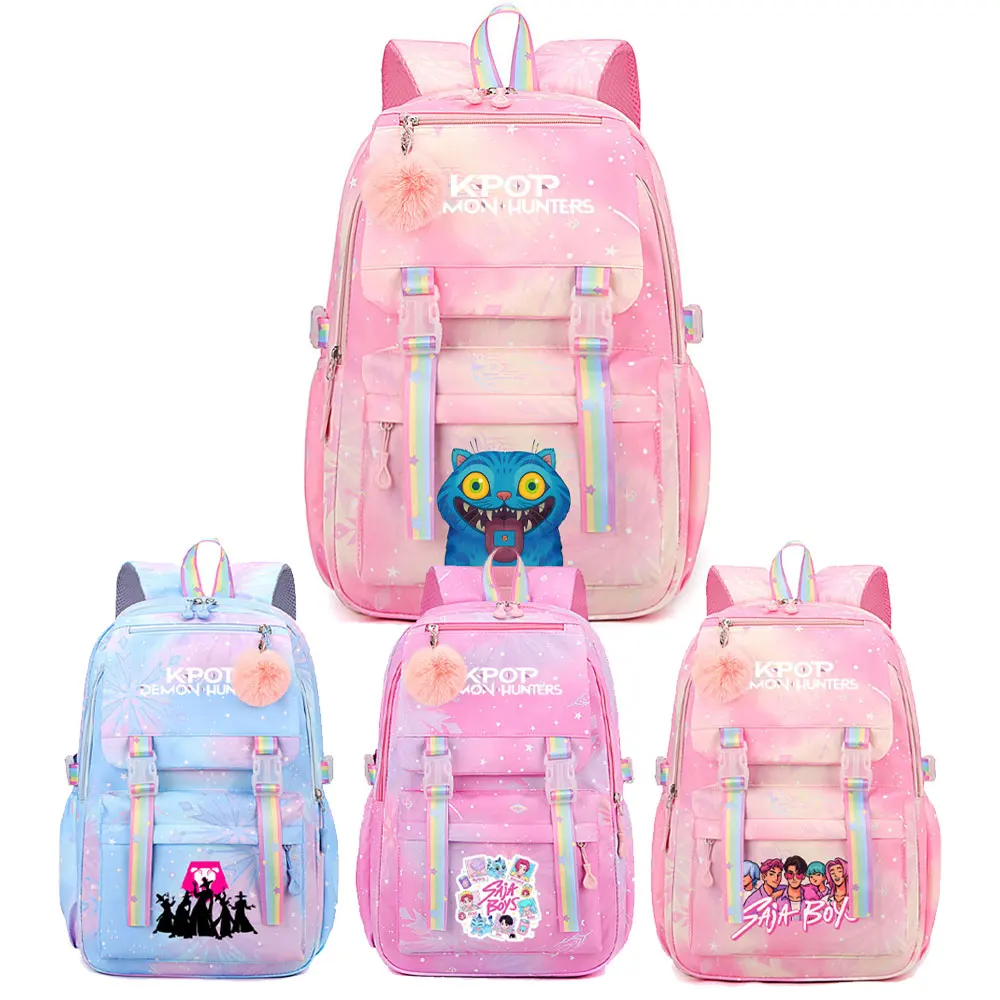 حقائب مدرسية للفتيات من KPop Demon Hunters Derpy Tiger HUNTR/X حقيبة ظهر مطبوعة للطلاب والأطفال أفضل هدية
